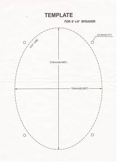 Speaker Template Cut Out