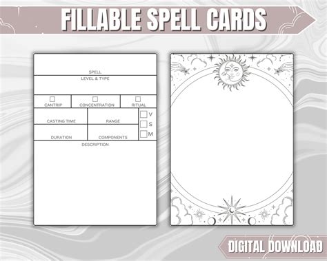 Spell Card Template
