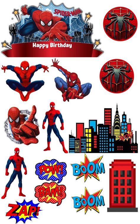 Spider Man Cake Toppers Printable