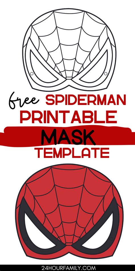 Spider Man Mask Template Free Download