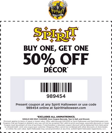 Spirit Printable Coupon