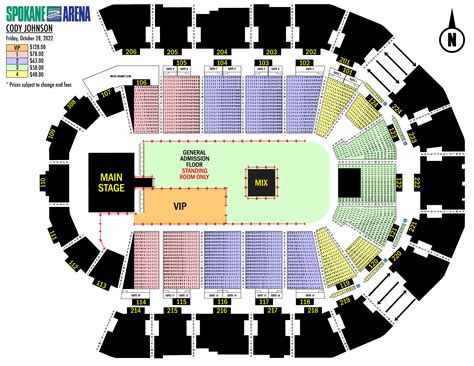 Spokane Veterans Arena Seating Chart