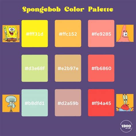 Spongebob Skin Color Chart