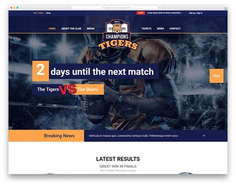 Sports Team Website Template