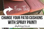 Spray Painted Patio Cushions