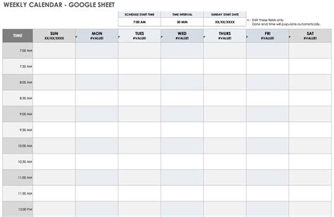 Spreadsheet Templates Google