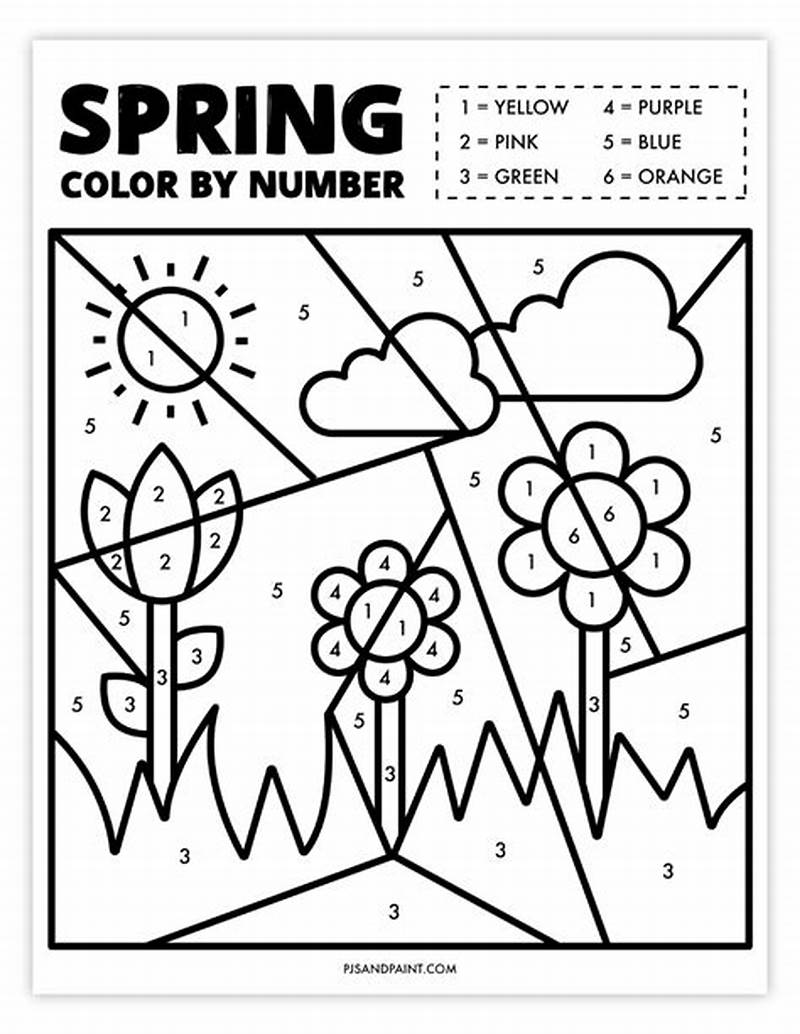 Spring Color By Number Free Printable