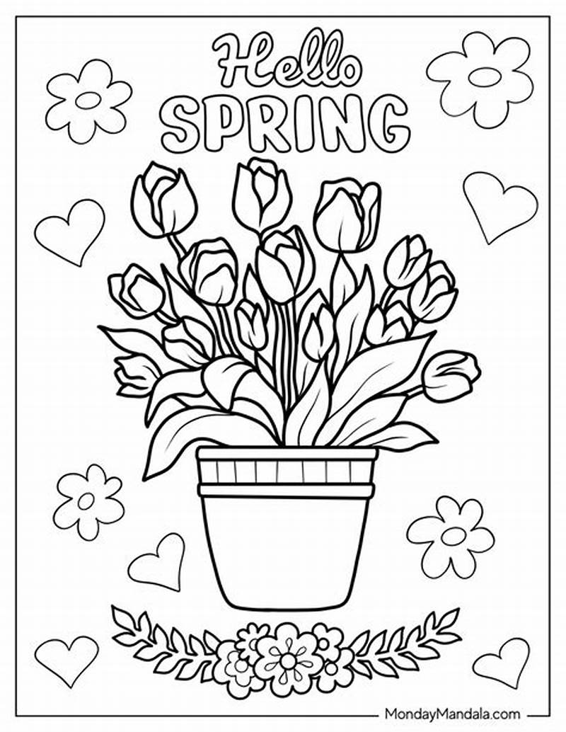 Spring Coloring Book