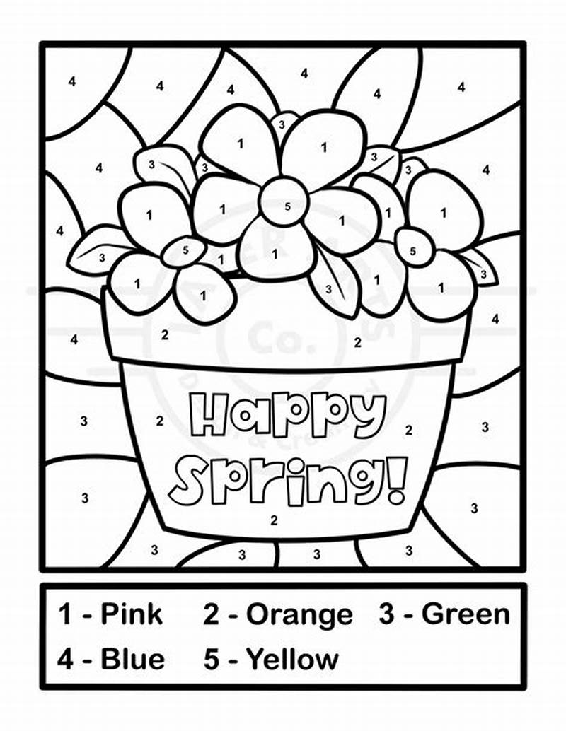 Spring Coloring By Numbers