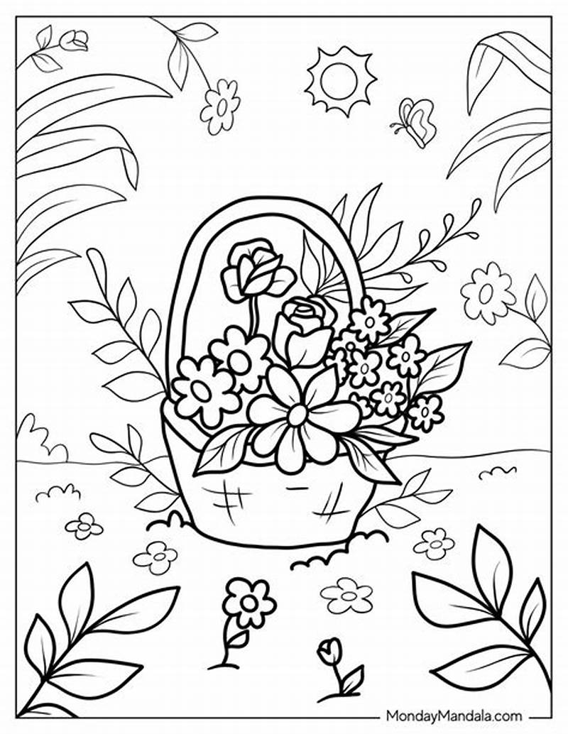 Spring Coloring Pages For Middle School