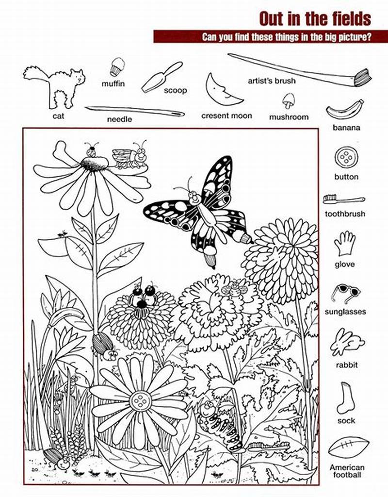 Spring Hidden Pictures Printables
