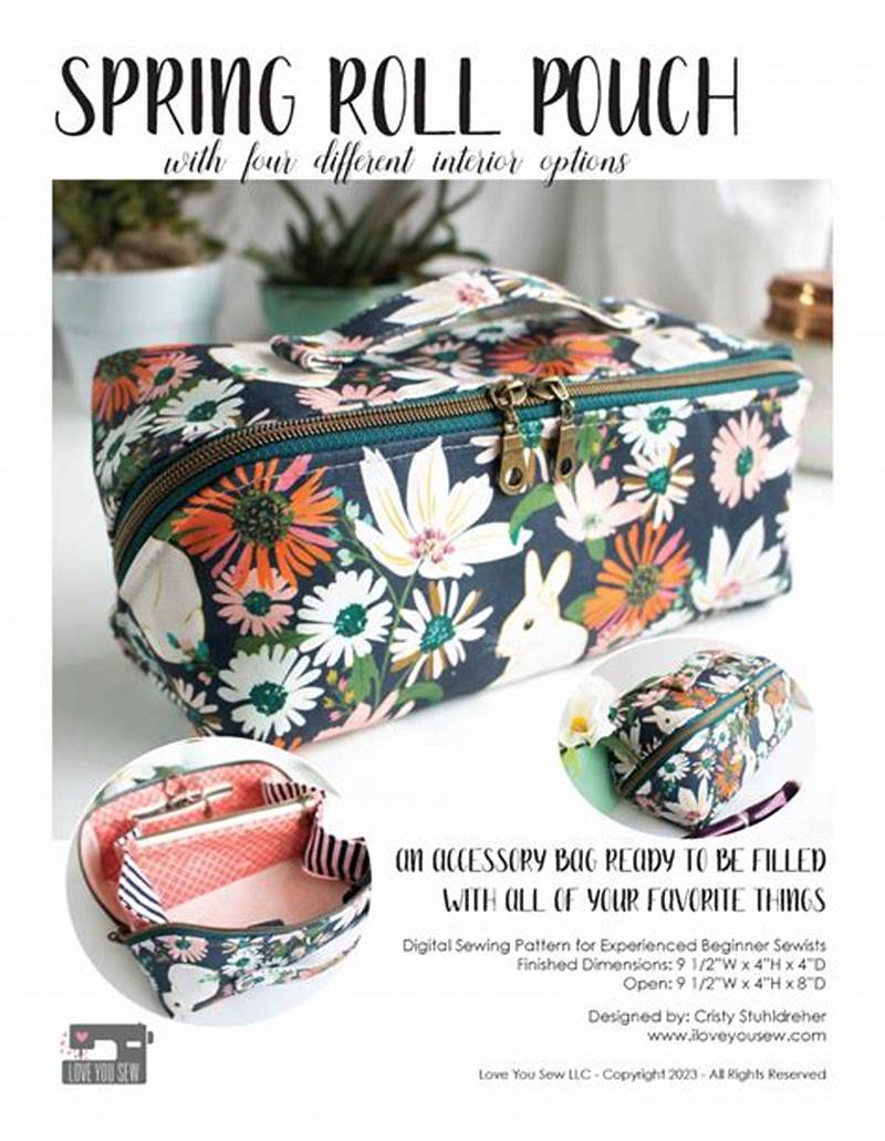 Spring Roll Pouch Pattern Free