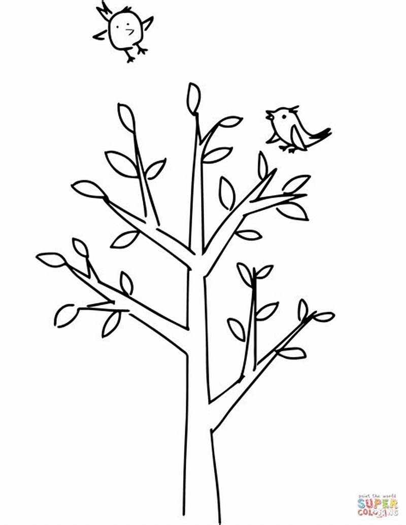 Spring Tree Coloring Pages