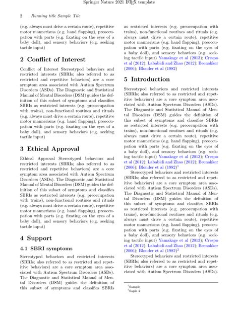 Springer Latex Template