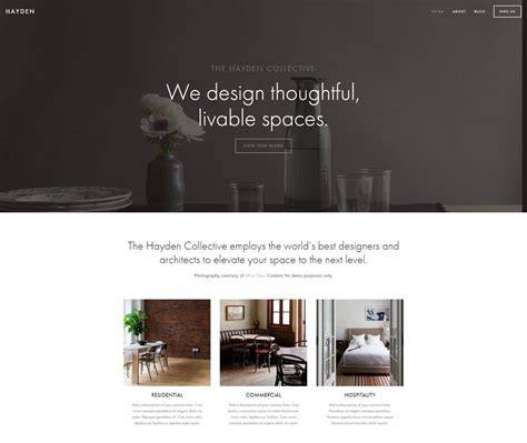 Squarespace Template Hayden
