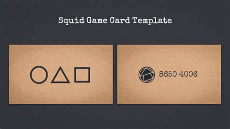 Squid Game Business Card Template