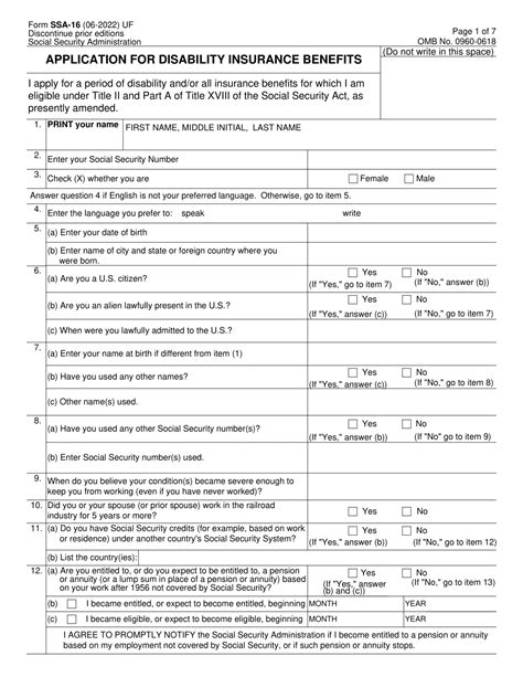Ssa-16 Printable Form