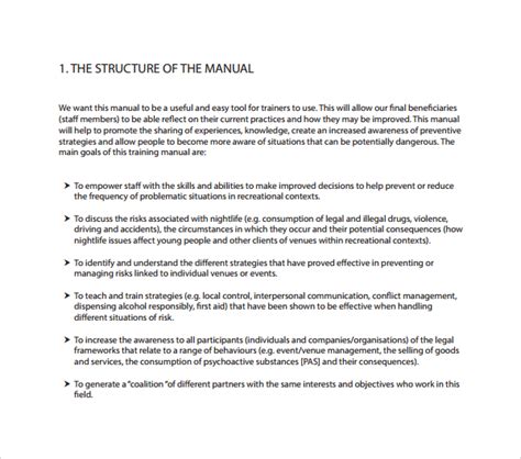 Staff Manual Template
