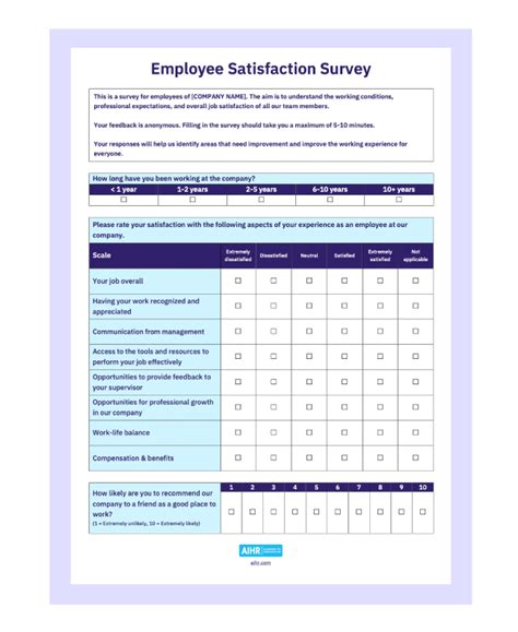 Staff Questionnaire Template