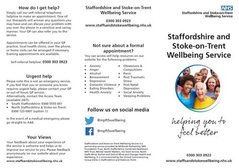 Staffordshire And Stoke On Trent Wellbeing Service