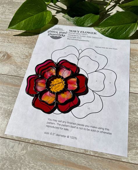 Stained Glass Flower Template