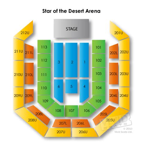 Star Of The Desert Seating Chart