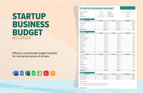 Startup Business Budget Template
