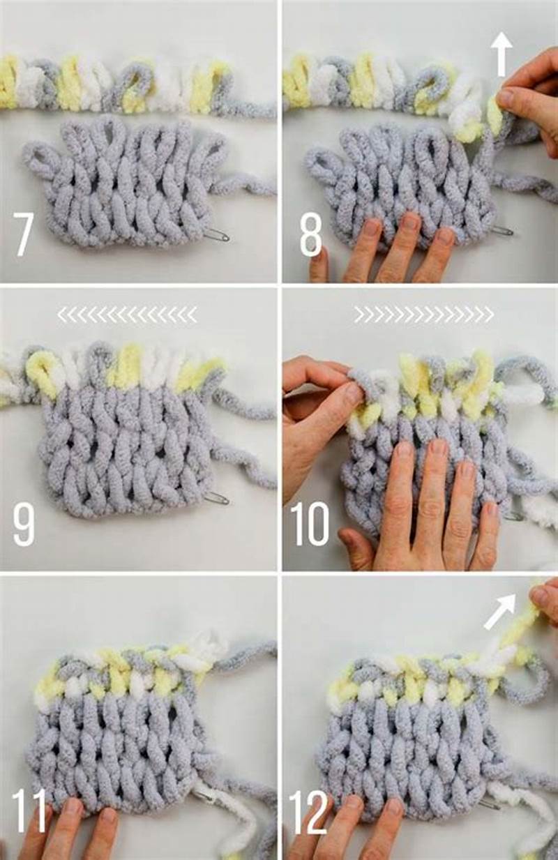 Step By Step Loop Yarn Blanket Pattern