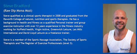 Steve Bradford Sports Therapy