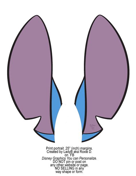 Stitch Ears Template