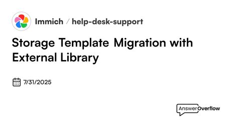 Storage Template Migration
