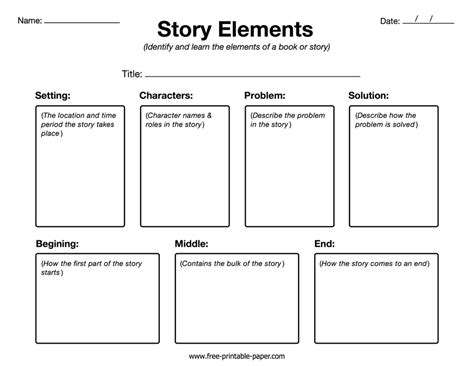 Story Elements Template