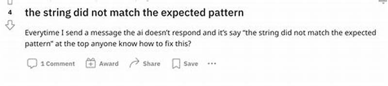 String Did Not Match The Expected Pattern