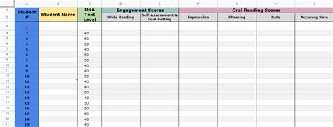 Student Data Tracker Template Free