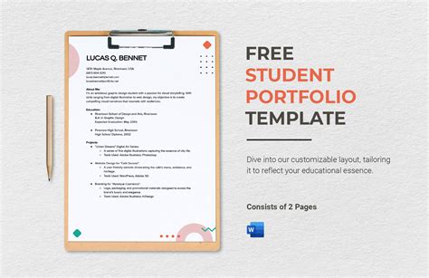 Student Portfolio Template Free Download