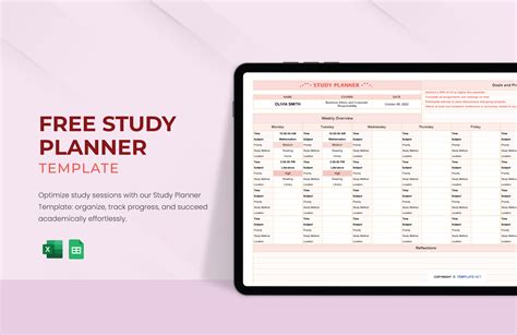 Study Sheet Template