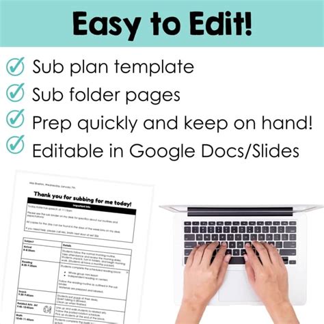 Sub Plan Template Google Doc