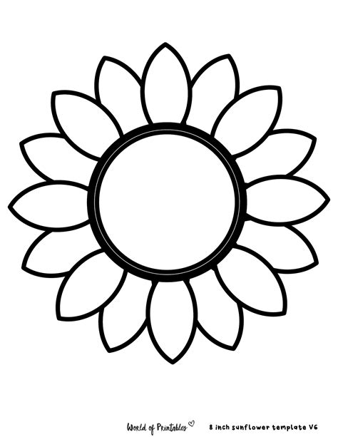 Sunflower Template Free