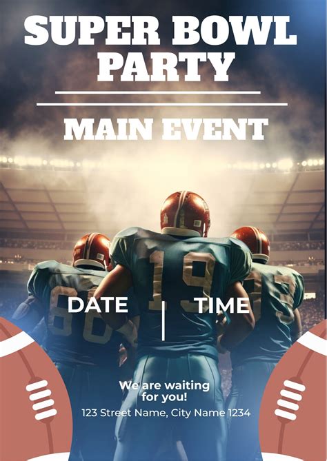 Super Bowl Party Invitation Template