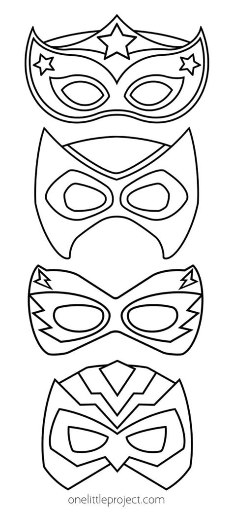 Super Hero Mask Template