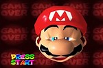 Super Mario 64 N64 Game Over