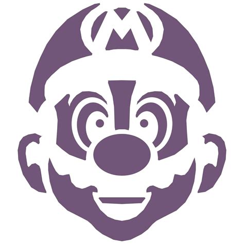 Super Mario Pumpkin Template