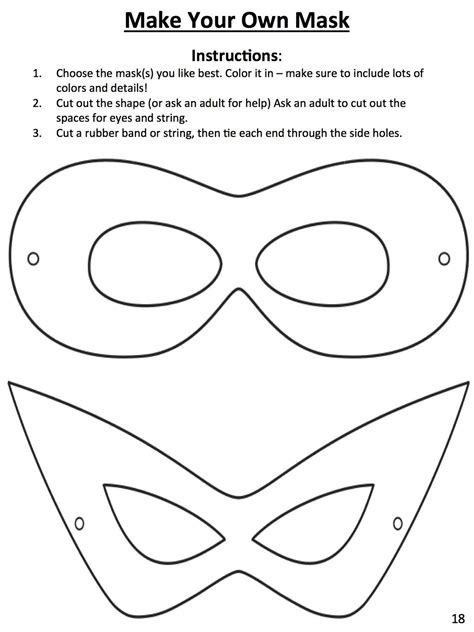Superhero Mask Template
