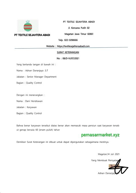 Surat Pensiun