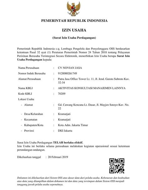Surat Usaha