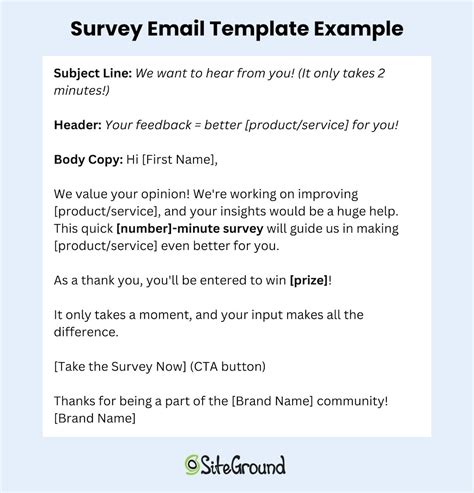 Survey Email Template