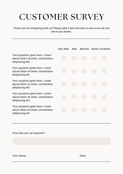 Survey Format Template