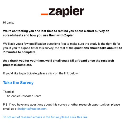 Survey Mailer Template