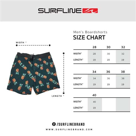 Swim Trunk Size Chart