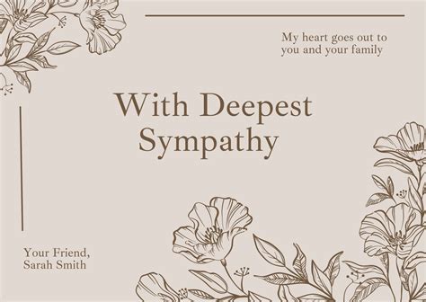 Sympathy Card Template